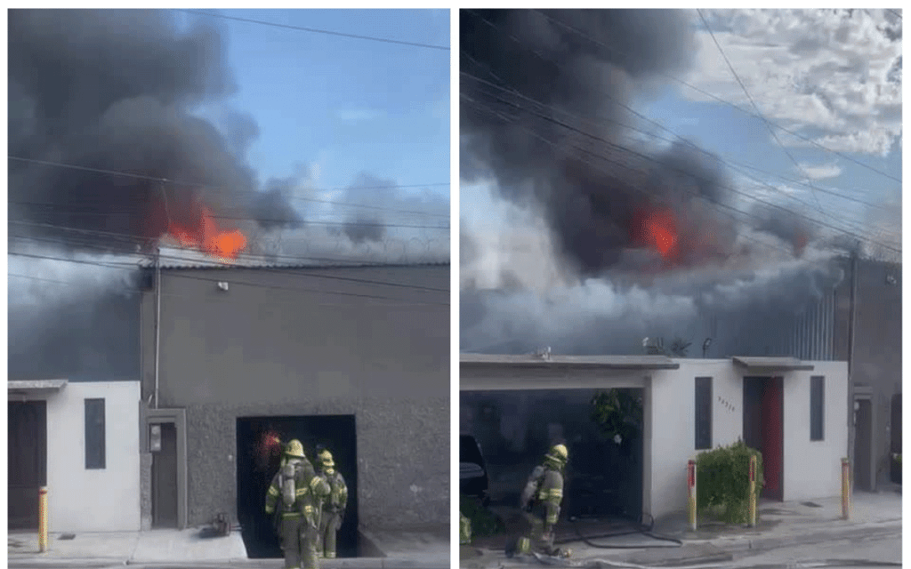 Se incendia una bodega de colchones en Tijuana