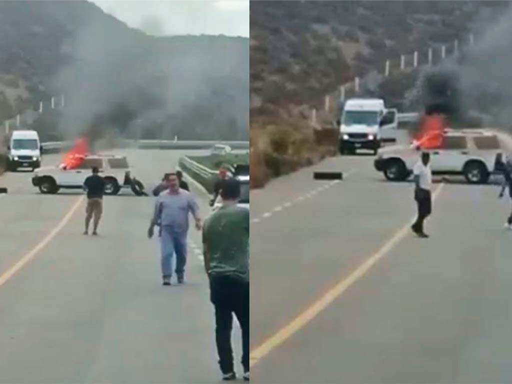 Investigan bloqueo de carretera libre Tijuana-Ensenada