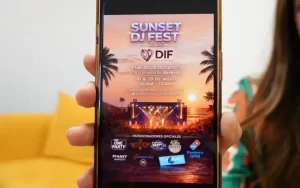 Vista general de la zona costera de Playas de Rosarito donde se llevó a cabo el Sunset Dj Fest Rosarito
