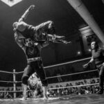 Luchador Black Danger promocionando evento de lucha libre en Tijuana
