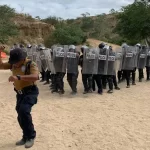 Instalaciones de la academia estatal de policía baja california durante una jornada de formación