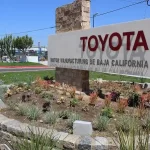 Vista exterior de las instalaciones de la planta Toyota Tijuana en Baja California.