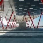 Vista de los trabajos de construcción en la zona de la garita Otay II en la frontera